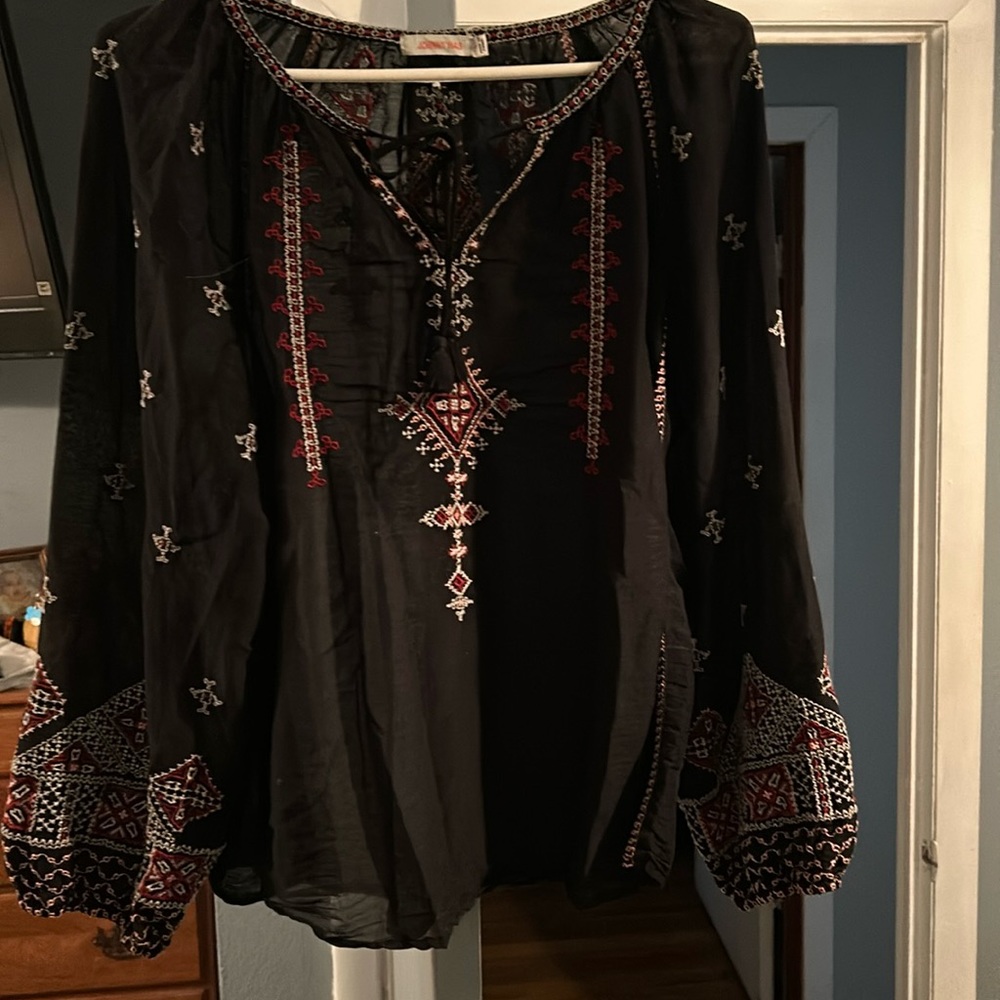 Johnny Was, sz Largeblack shear cotton